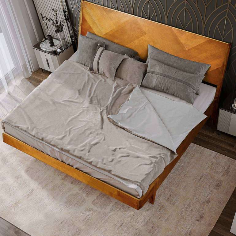 Rorns Gazelle Platform Bed Frame With Headboard for Ultimate Comfort
