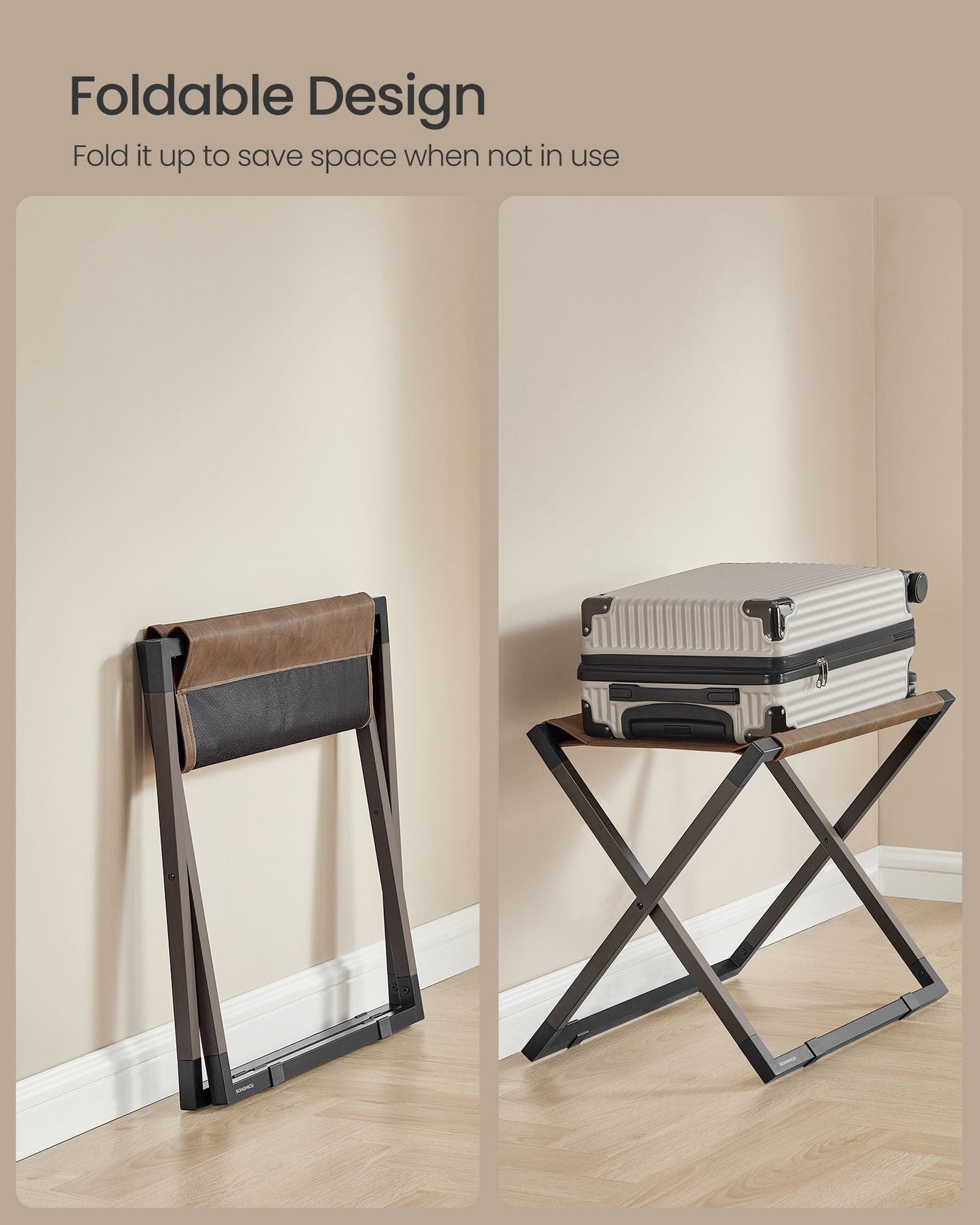 Set of 2 Foldable Suitcase Stands