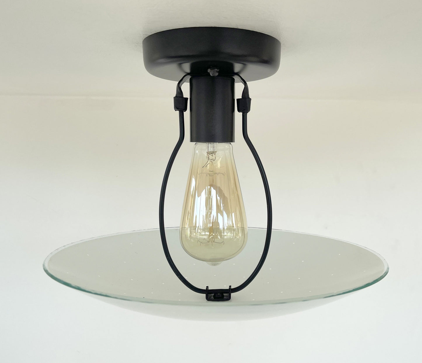 Retro Mid Century Glass Ceiling Light