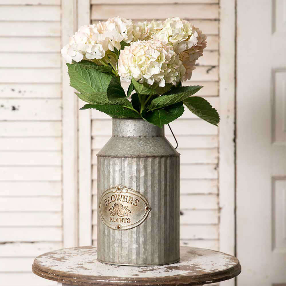 Rustic Galvanized Metal Vase