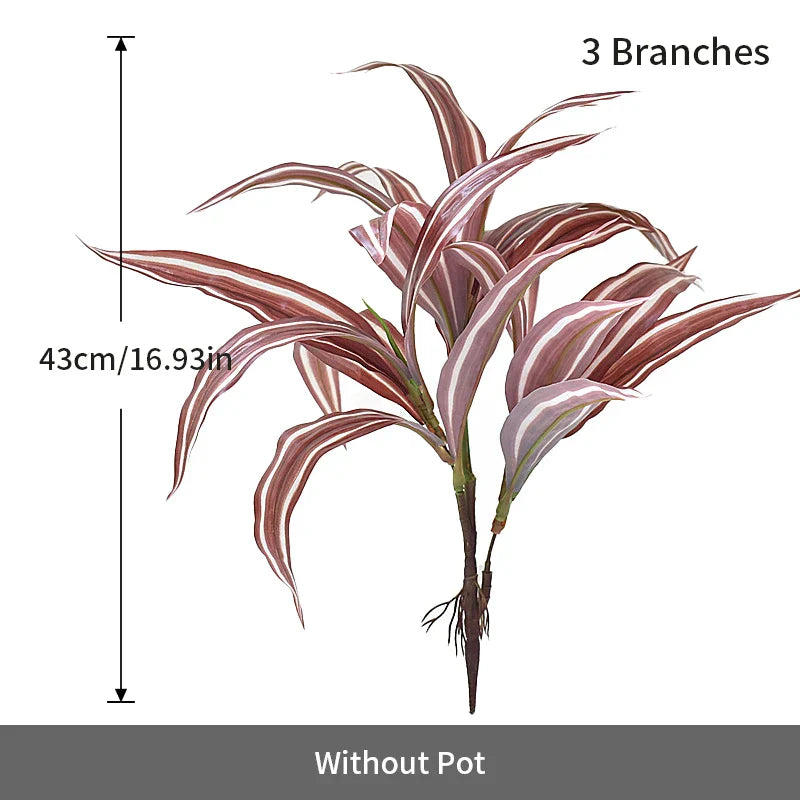 Dlight Decor 43cm Dracaena Air Grass Branch with Bamboo Leaves for Desktop Decor