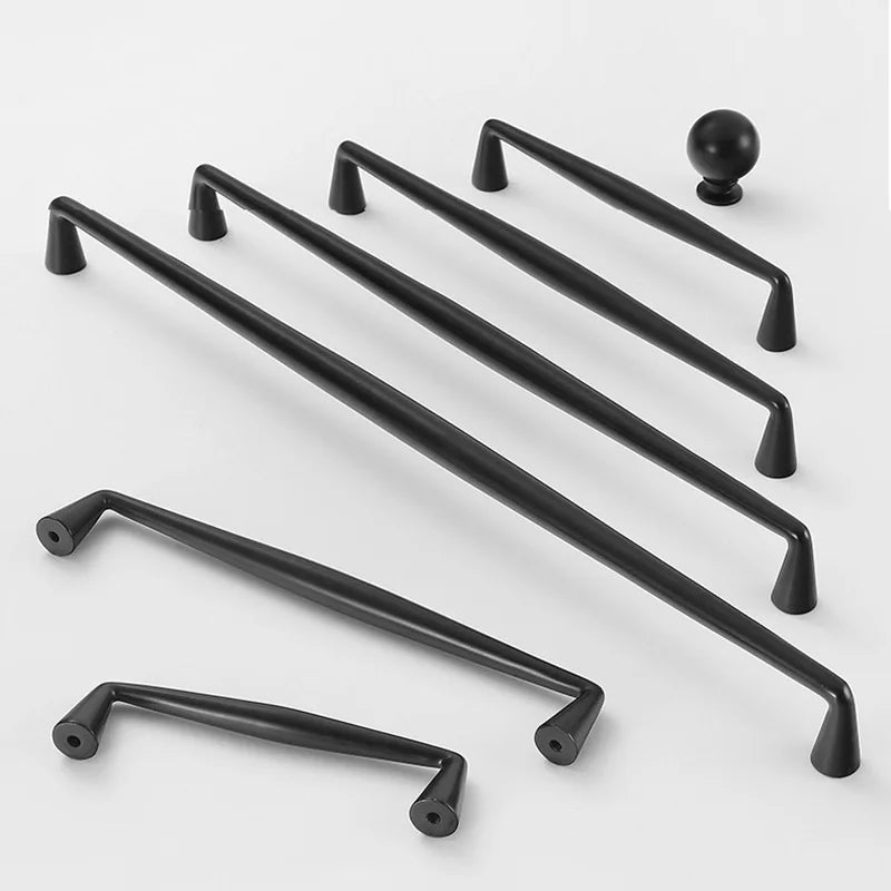 Brass Gold, Black, and Gray Cabinet Handles – Nordic Wardrobe Knobs and American Bar Pulls