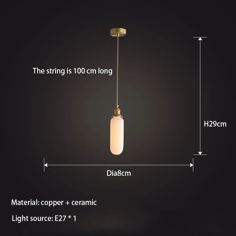 Copper Ceramic Chandelier - Postmodern Elegance for Personalized Lighting in Restaurants, Bars, Coffee Shops, Bedrooms, and Model Rooms