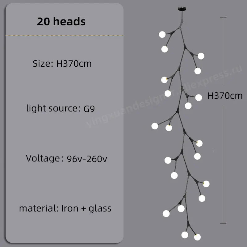 Contemporary Rotating Stair Light Chandelier - Luxury Lighting for Your Living Space