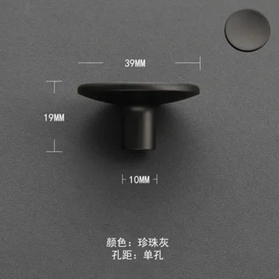Modern Round Zinc Alloy Knob – Minimalist Drawer Pull for Wardrobes, Closets, and Kitchen Cabinets