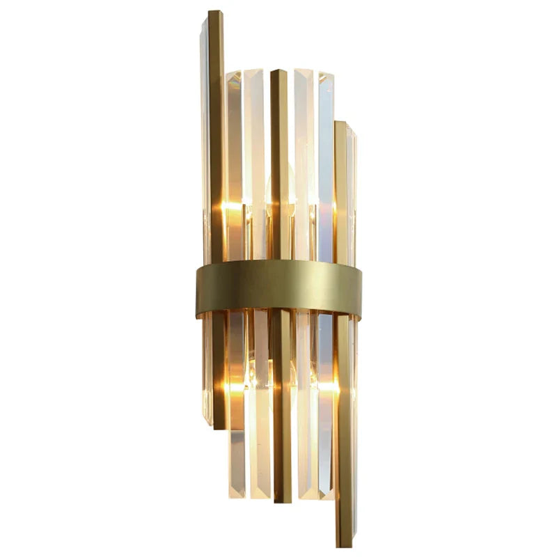 Malaya - Living Room Villa Hotel New Wall Lamp Creative Golden Crystal Wall Lamp High-End Luxury Atmosphere Home