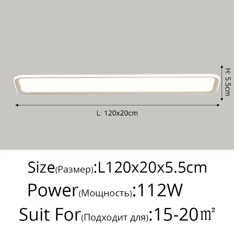 Corridor Aisle Lamps LED Ceiling Lights - White and Yellow Lamps for Hallway, Balcony - Indoor Lighting Decorative Fixtures in White and Black