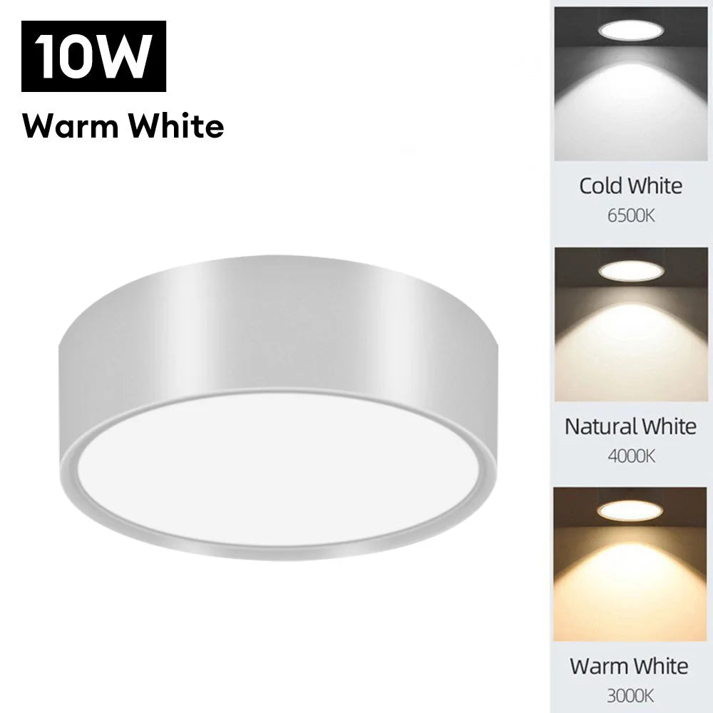 90-250V LED Ceiling Light - Choose from 5W or 10W - Surface Mounted Downlight for Stylish Indoor Illumination