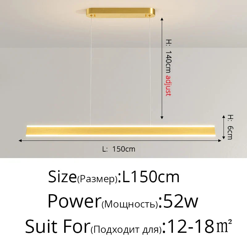 Contemporary LED Chandelier - Minimalist Elegance for Home Villas, Living Rooms, Bedrooms, Dining Rooms, and Studies