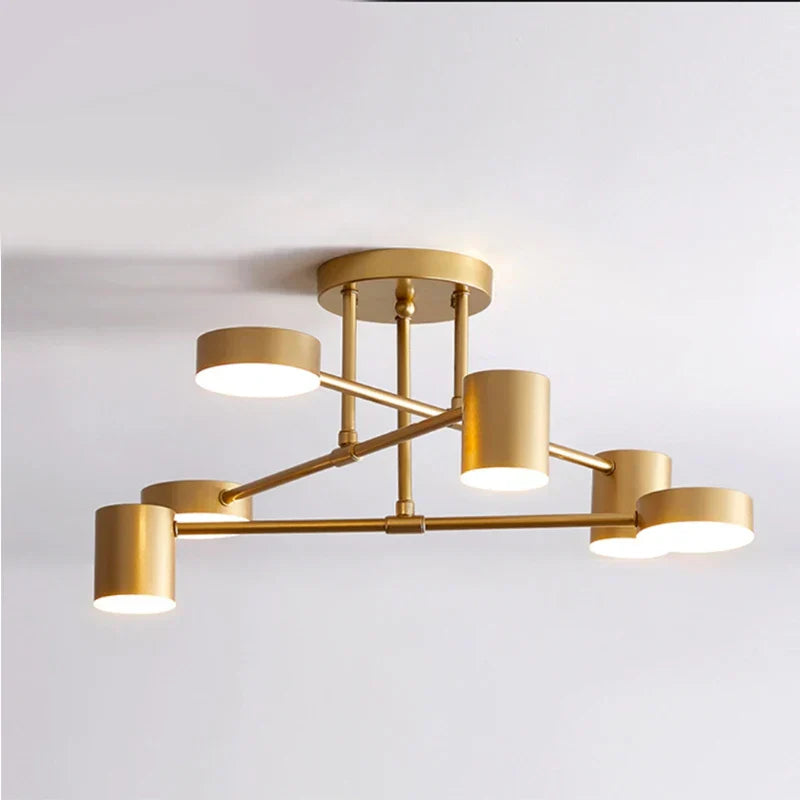 Nordic LED Ceiling Lights - Multiple Lamp Base Options in Black, White, and Gold - Modern Lighting for Living Room, Dining Room, and Bedroom