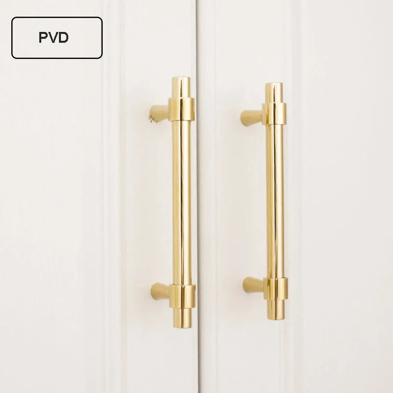 Nordic Brass Furniture Handles – Gold, Black, Chrome Cabinet Bar Pulls (50mm-500mm)