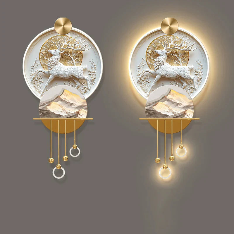 Dlight Decor Elk Mural LED Wall Light Pendant