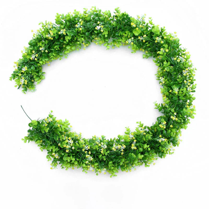 Dlight Decor Eucalyptus Vines with Babysbreath for Wall and Event Decor