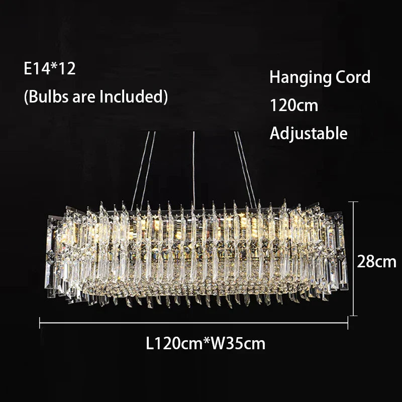Elegant Modern Crystal Chrome Chandelier - A Luxury Glossy Fixture for Living Rooms, Bedrooms, and Dining Room Decor