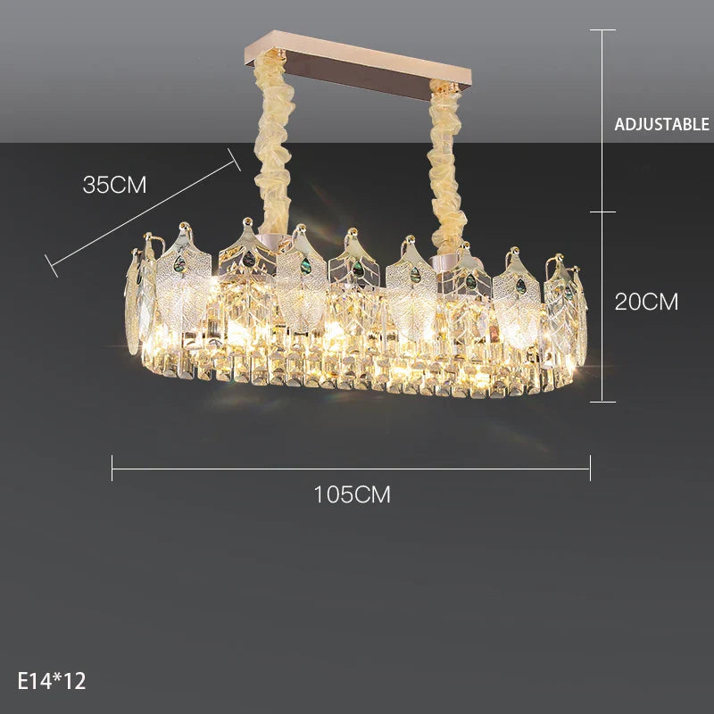 New Crystal Glass Chandelier - Luxury Modern Home Decor Lighting Fixture for Living Rooms and Bedrooms