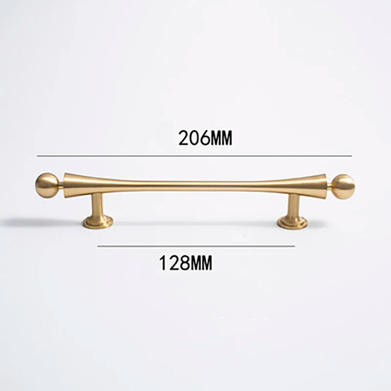 Gold Brass Cabinet Handles – Furniture Bar Pulls and Wardrobe Knobs for Kitchen Doors