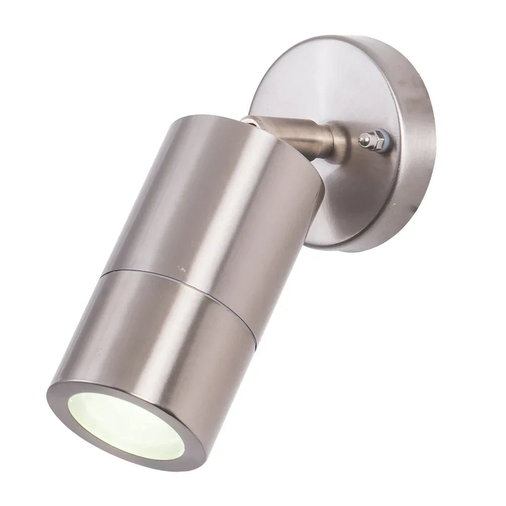 Stainless Steel Shiny LED Wall Lamp - Elegant Outdoor Lighting for Bedrooms, Gardens, and Porches