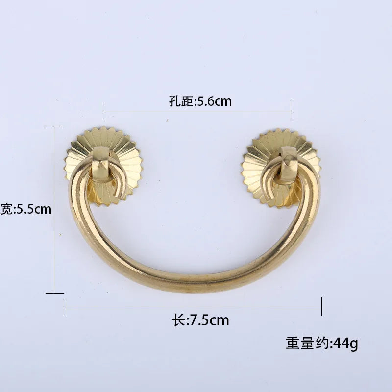 Antique Brass Arch Cabinet Pulls – Vintage Drawer Handles for Home Improvement