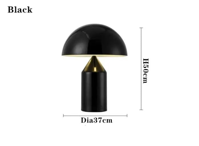 Electroplated Nordic Mushroom Table Lamp - Modern LED Desktop Decor for Living, Dining, and Bedrooms