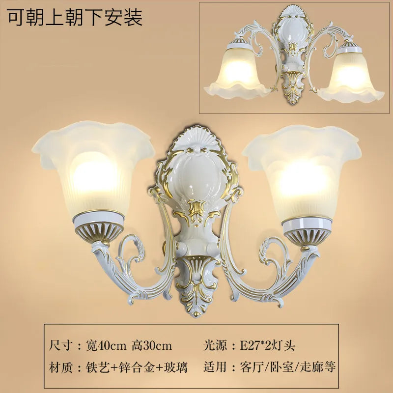 European Retro LED Wall Lamp - Vintage Elegance for Your Living Room and More