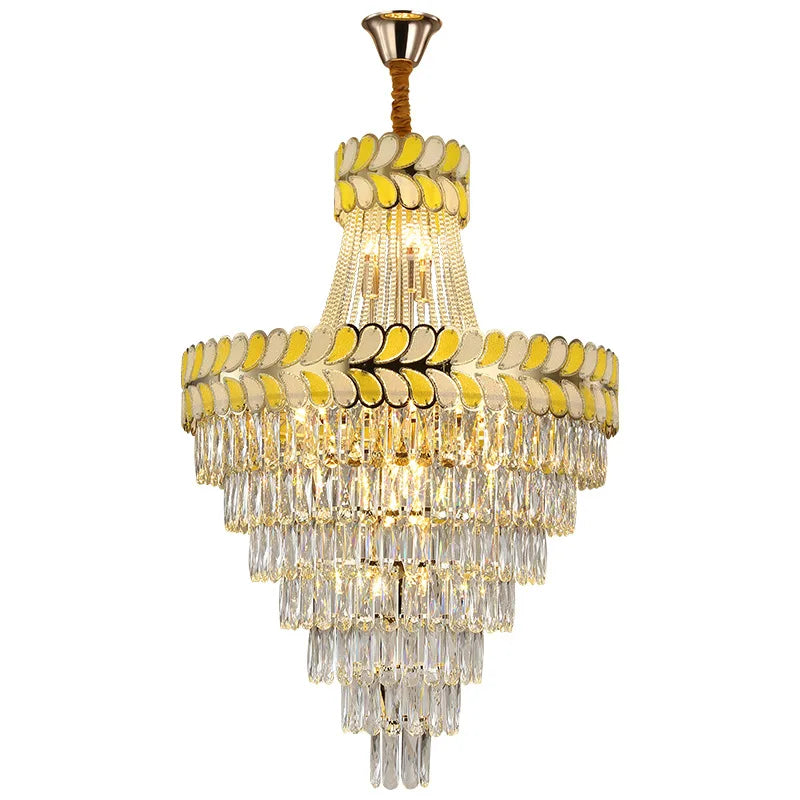 Postmodern Crystal Chandelier - Elegance for Living Rooms, Villa Halls, Duplex Stairwells, and Middle Building Spaces