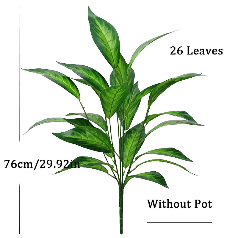 Dlight Decor 76cm Tropical Magnolia Palm Branch with 26 Leaves