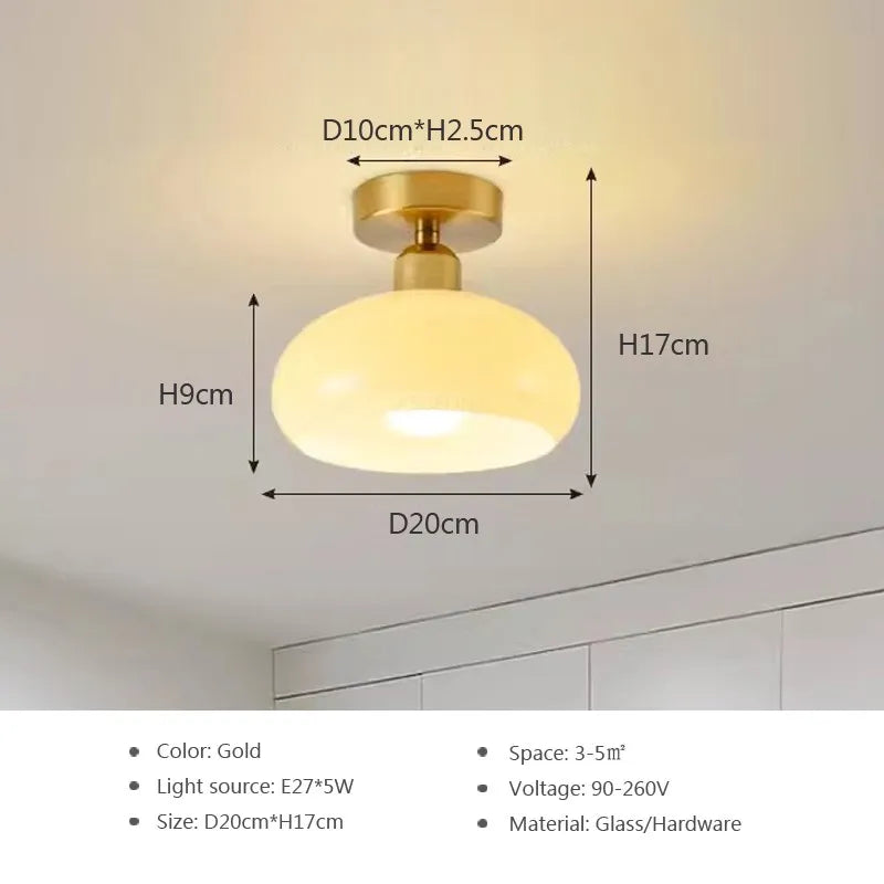 Contemporary LED Ceiling Light - Elegant Gold Lighting Fixture for Home Decor