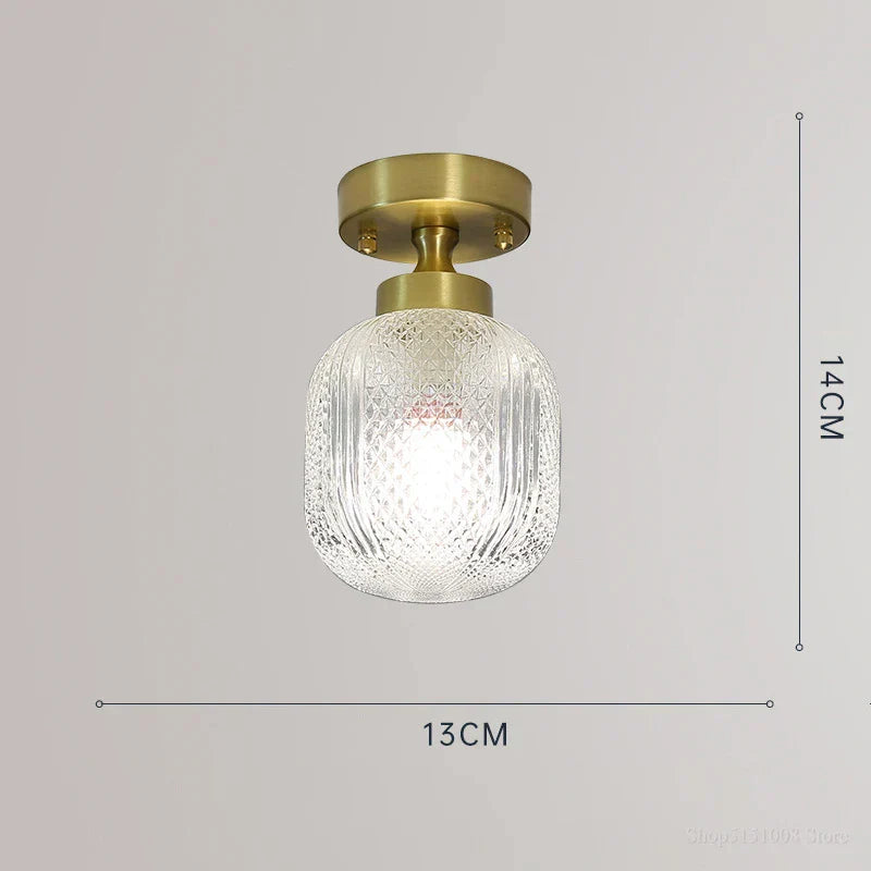 Sleek Modern LED Copper Ceiling Light - Stylish Home Decor Lighting for Living Spaces, Corridors, Balconies, and More