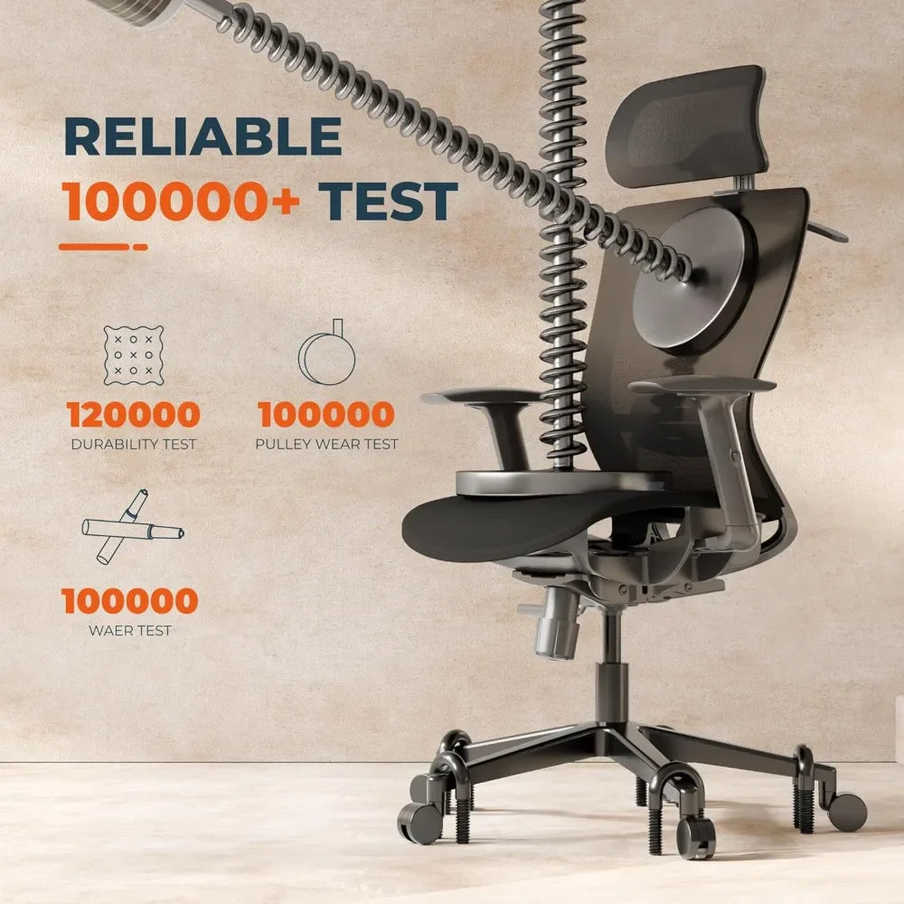 Ergochair Pro Ergonomic Office Chair, Swivel Computer Chair, Home Office Desk Chairs, with Lumbar Support/2D Headrest/300Lbs Hea