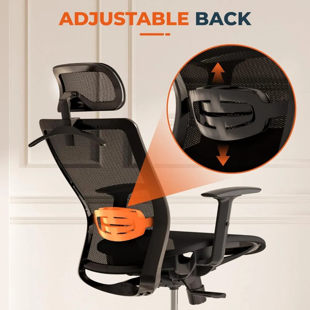 Ergochair Pro Ergonomic Office Chair, Swivel Computer Chair, Home Office Desk Chairs, with Lumbar Support/2D Headrest/300Lbs Hea