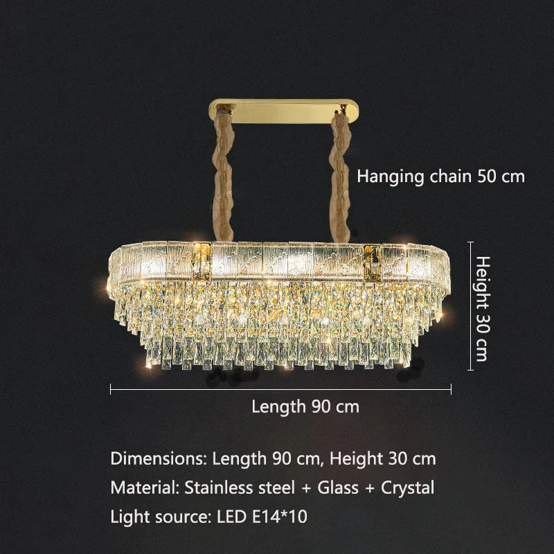 High-End Crystal Chandelier - Elegance and Artistry for Villa Living Spaces