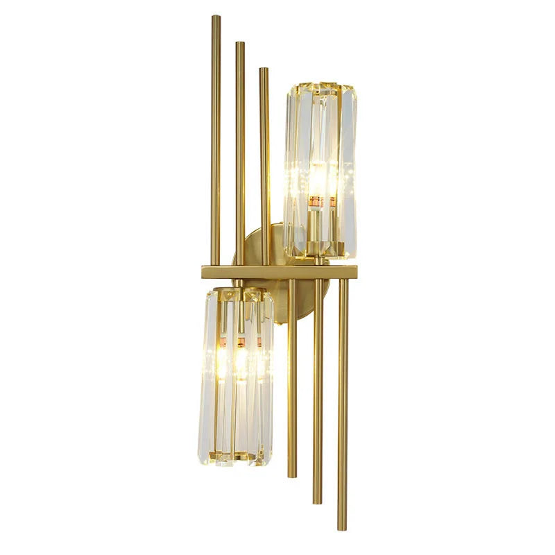 Lucy - Modern Gold Crystal Wall Lamp Bedroom Bedside Living Room TV Wall Hallway Staircase Luxury Art Design Minimalist LED Wall Lamp
