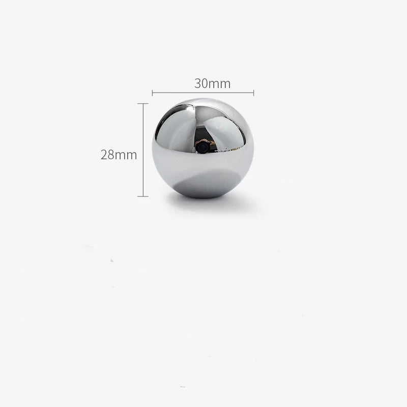 Chrome Brass Ball Knobs – Modern Silver Cabinet Pulls for Drawers and Furniture (20/25/30mm)