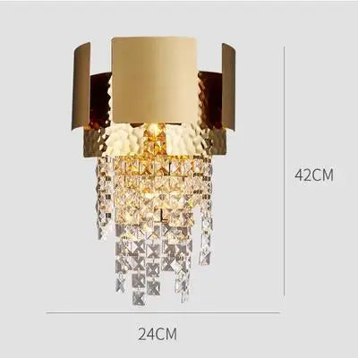 Modern Golden Stainless Steel Chandelier - Elegance for Living and Dining in Villas and Duplex Buildings