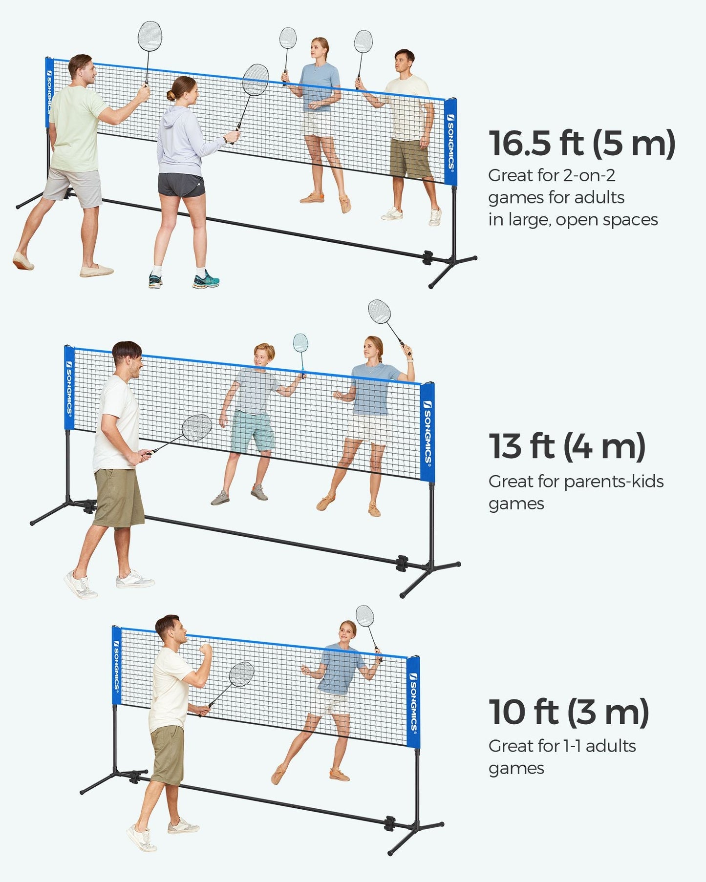 Blue Badminton Net