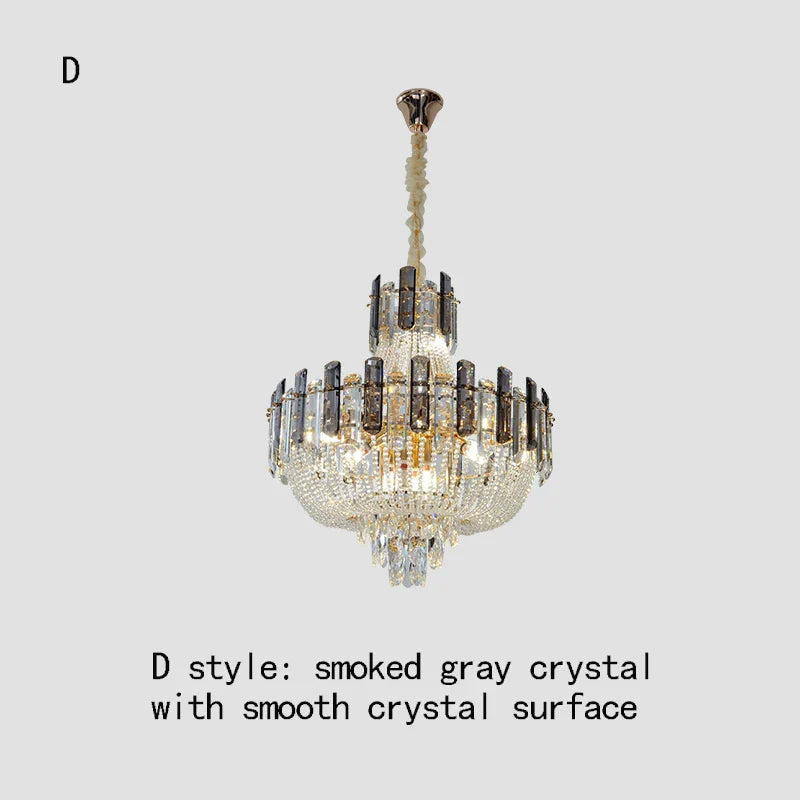 New Design Colorful Luxury Crystal Chandelier - Modern Artistry with Adjustable Chain for Living Rooms and Bedrooms
