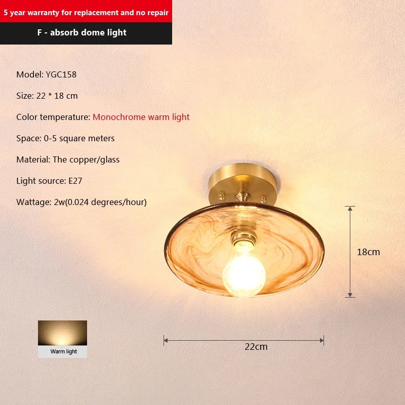 Nordic Creative Cup Ceiling Light for Dining Room Bedroom Hallway Entrance Balcony Kitchen Ceiling Lamp Modern Home Decor