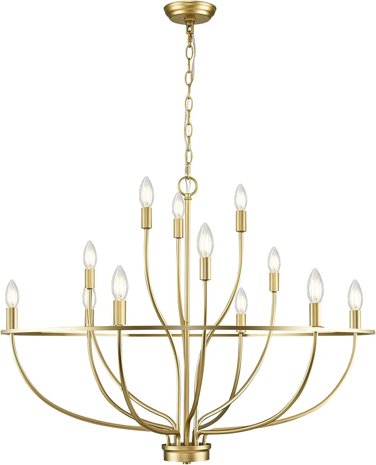 Retro LED Ceiling Chandelier with Iron Ring - Illuminate Your Living and Dining Spaces with Industrial Elegance