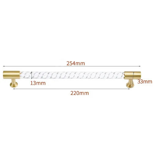 Transparent Acrylic Furniture Handles – Brass Cabinet Pulls and Wardrobe Knobs