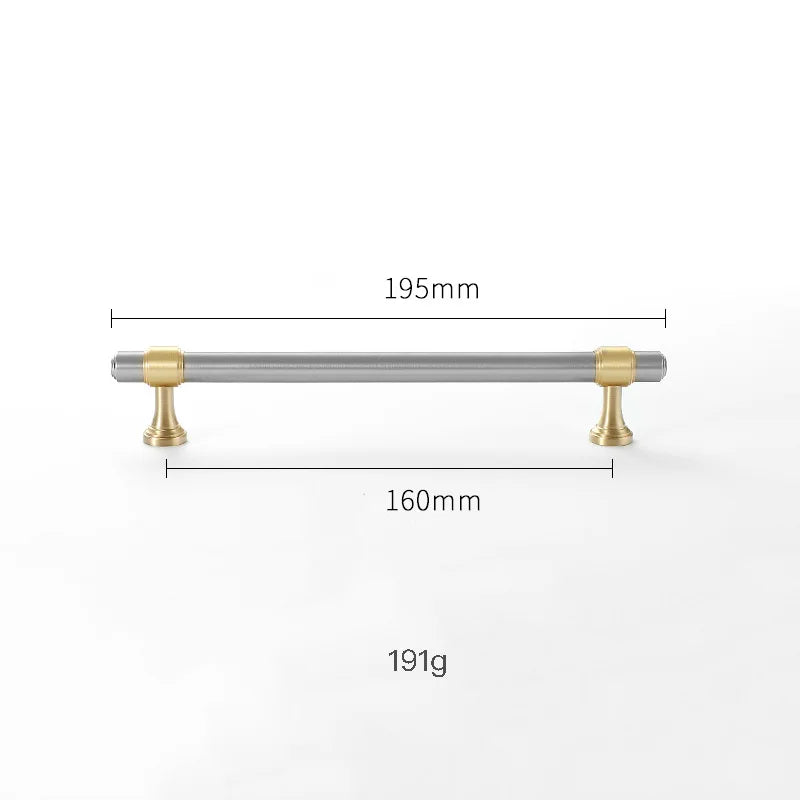 Nickel-Plated Brass Cabinet Handles – Gold and Matte Silver T-Bar Pulls for Wardrobes and Drawers