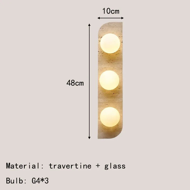 Natural Stone Wall Lamp - Art Decor Sconce for Foyers, Dining Rooms, Bedrooms, Stairs, Aisles, and Corridor Atmosphere Lighting