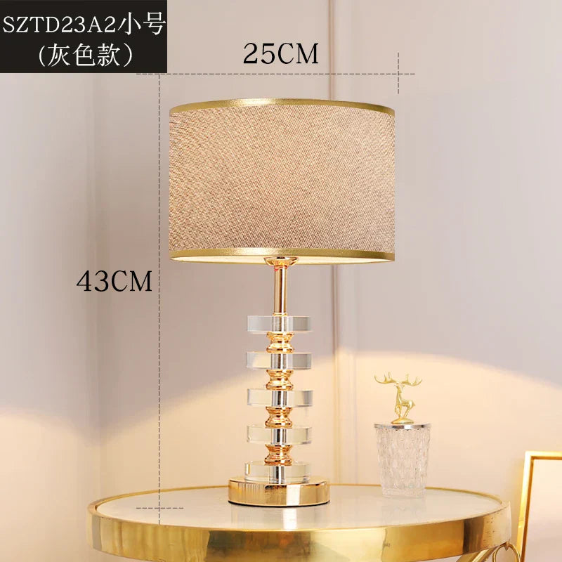Luxury Crystal Table Lamp - Post Modern American Style Bedside Lamp