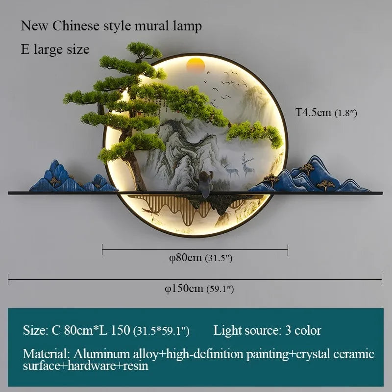 Dlight Decor Chinese Landscape LED Wall Glow