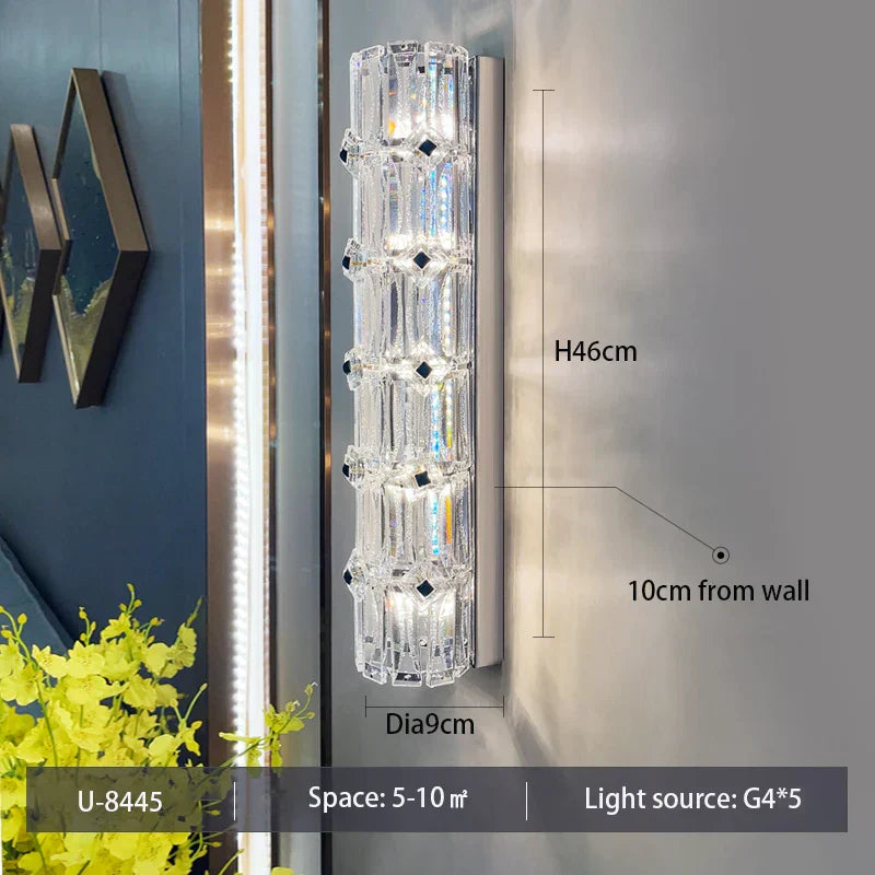 Mila Crystal Wall Lamp - Luxury Living Room and Bedroom Illumination