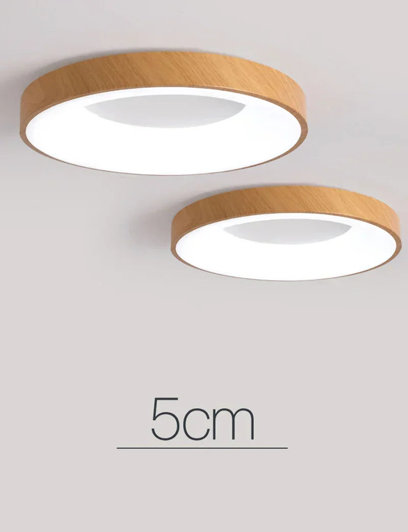 Modern LED Wood Grain Ceiling Lamp - Stylish Room Decoration for Every Space