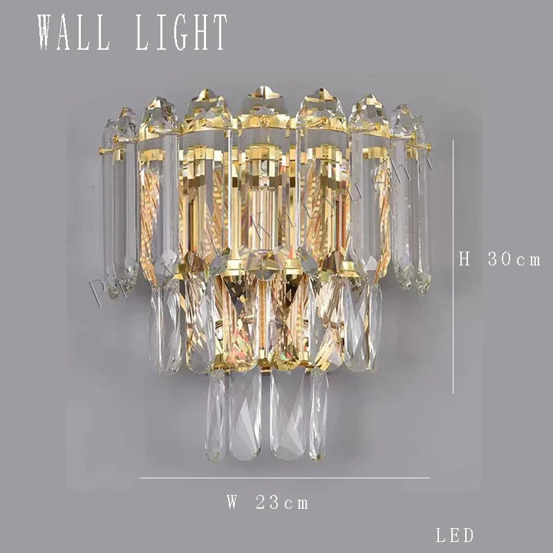 Elegant LED Transparent Crystal Chandelier - A Modern Light Luxury Fixture for Living Room Decor