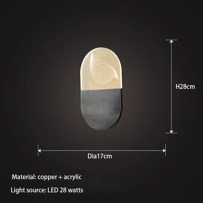 Isabella - Nordic Grade Simple Bedside Lamp Copper Wall Lamp Hotel Room Bedroom Wall Lamp Living Room Study Background Wall Lamp