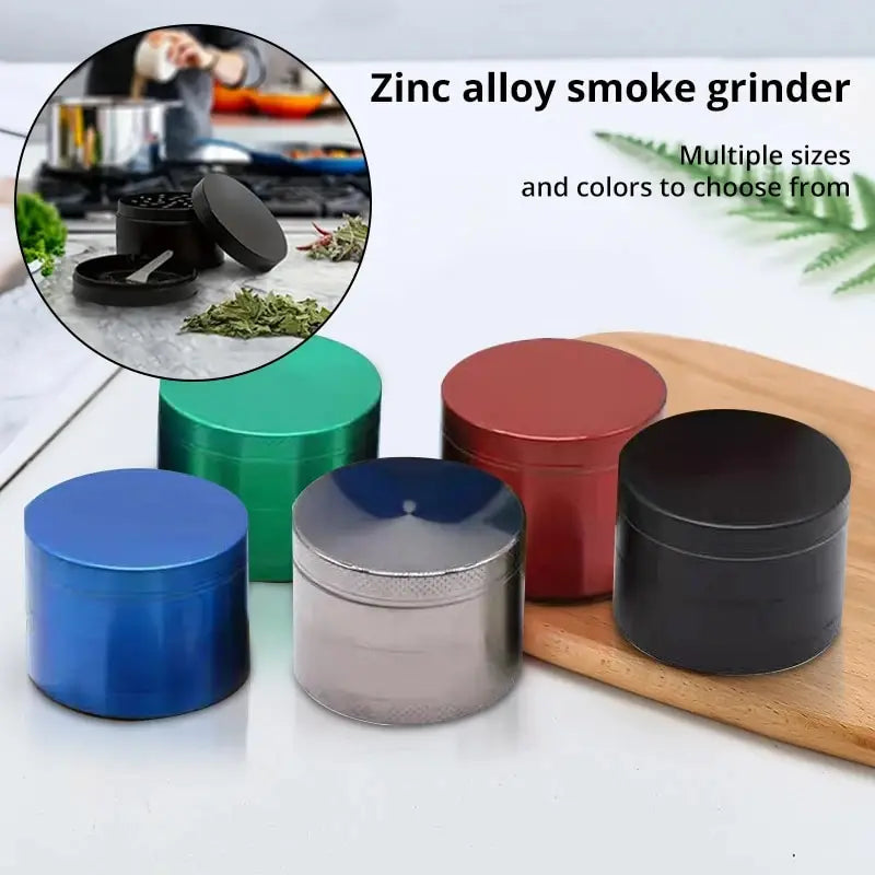 40mm 4-Layer Zinc Alloy Herb Grinder Spice Crusher
