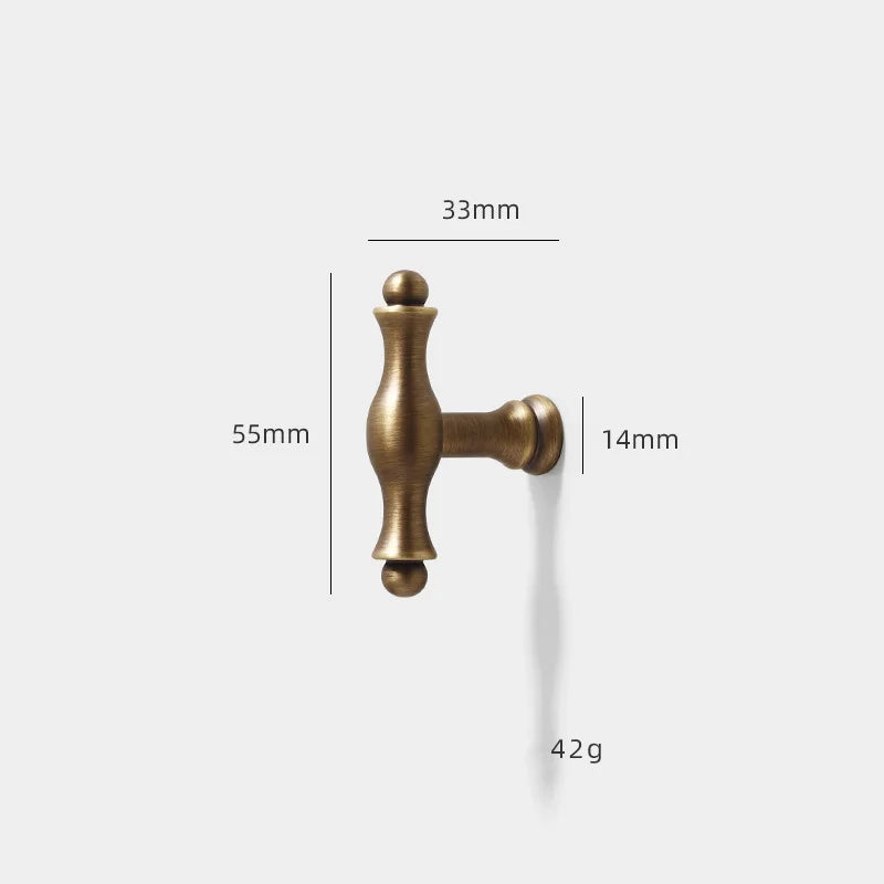 Antique Brass Furniture Cabinet Handle – American Vintage Wardrobe Knob and Drawer Pull