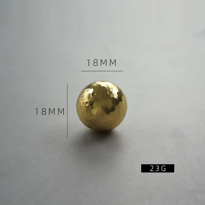 Nordic Handmade Brass Hammered Cabinet Handles – High-End Pulls for Drawers, Wardrobes, and Kitchen Furniture